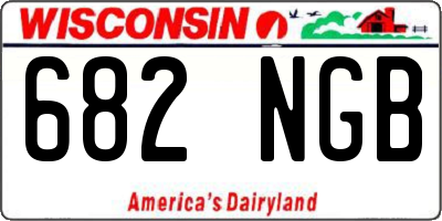 WI license plate 682NGB