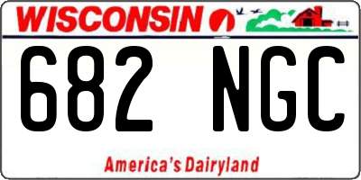 WI license plate 682NGC
