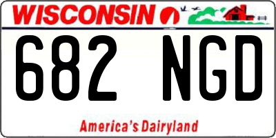 WI license plate 682NGD