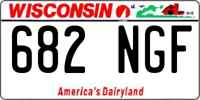 WI license plate 682NGF
