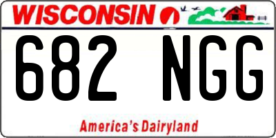 WI license plate 682NGG