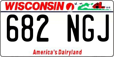 WI license plate 682NGJ