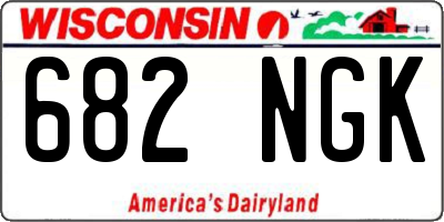 WI license plate 682NGK