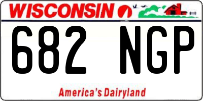 WI license plate 682NGP
