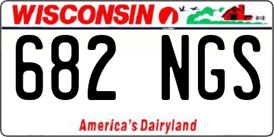 WI license plate 682NGS