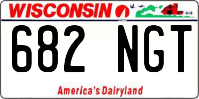 WI license plate 682NGT