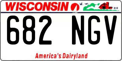 WI license plate 682NGV