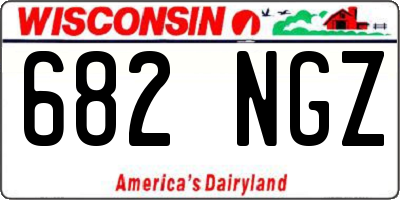 WI license plate 682NGZ