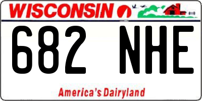 WI license plate 682NHE