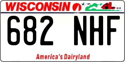 WI license plate 682NHF