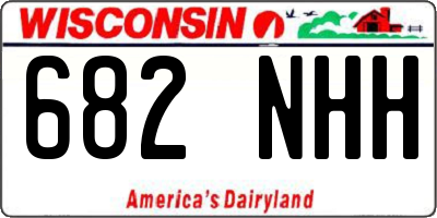WI license plate 682NHH