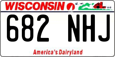 WI license plate 682NHJ