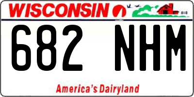 WI license plate 682NHM