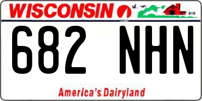 WI license plate 682NHN