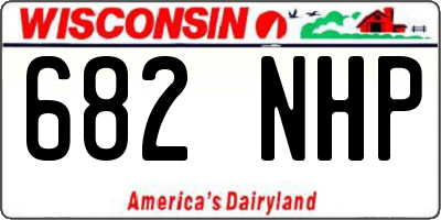 WI license plate 682NHP