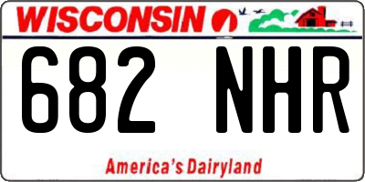 WI license plate 682NHR