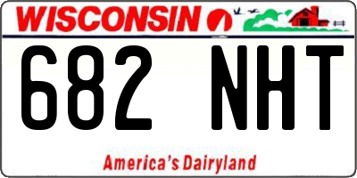 WI license plate 682NHT