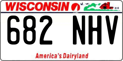 WI license plate 682NHV