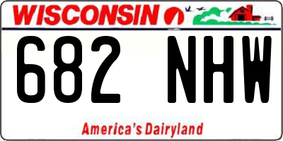 WI license plate 682NHW