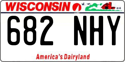 WI license plate 682NHY