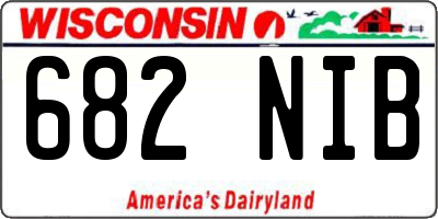 WI license plate 682NIB