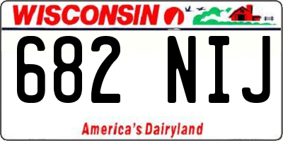 WI license plate 682NIJ