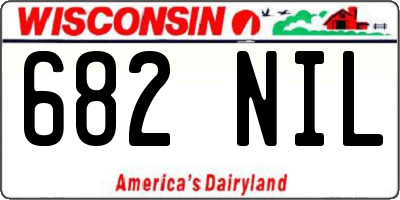WI license plate 682NIL