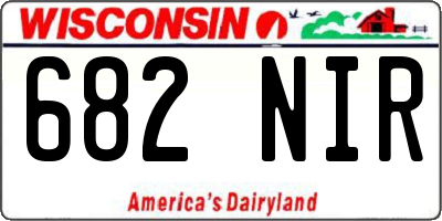 WI license plate 682NIR