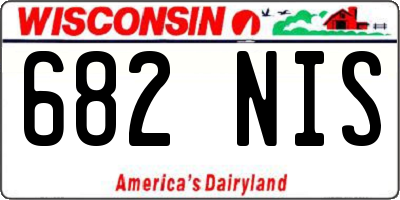 WI license plate 682NIS