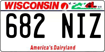 WI license plate 682NIZ