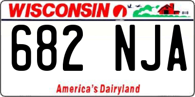 WI license plate 682NJA