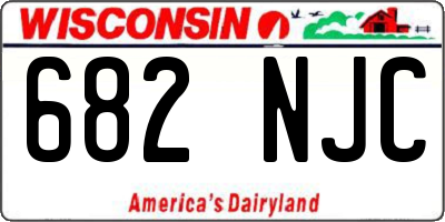WI license plate 682NJC