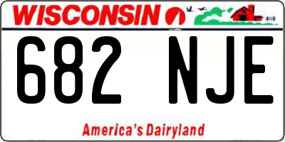 WI license plate 682NJE