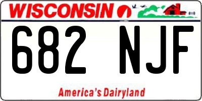 WI license plate 682NJF