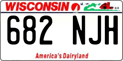 WI license plate 682NJH