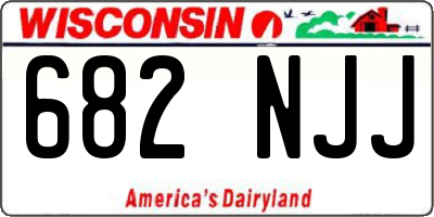 WI license plate 682NJJ