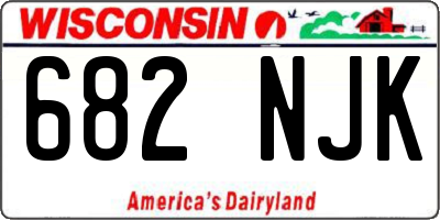 WI license plate 682NJK