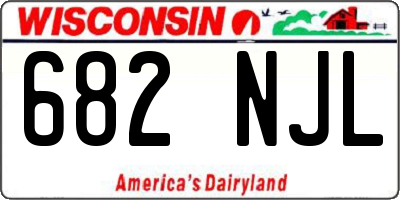 WI license plate 682NJL