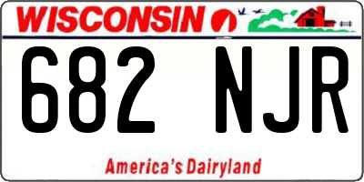 WI license plate 682NJR