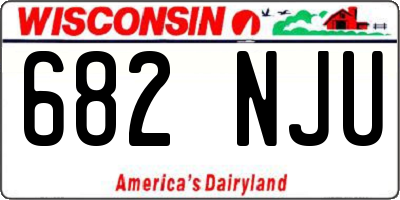 WI license plate 682NJU