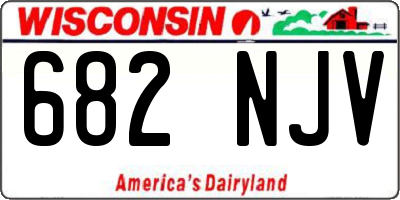 WI license plate 682NJV