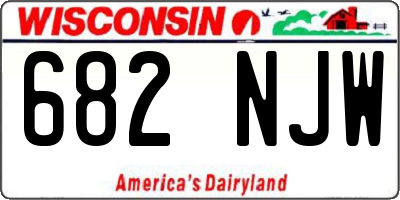 WI license plate 682NJW