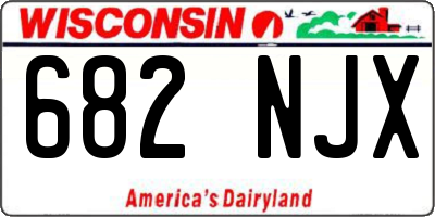 WI license plate 682NJX