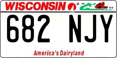 WI license plate 682NJY