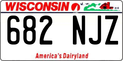 WI license plate 682NJZ