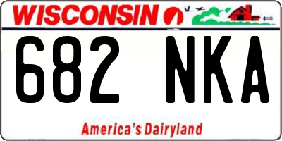 WI license plate 682NKA