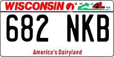WI license plate 682NKB