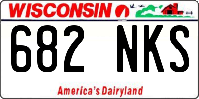 WI license plate 682NKS
