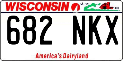 WI license plate 682NKX