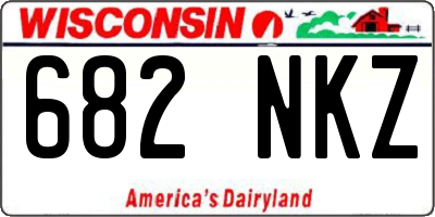 WI license plate 682NKZ